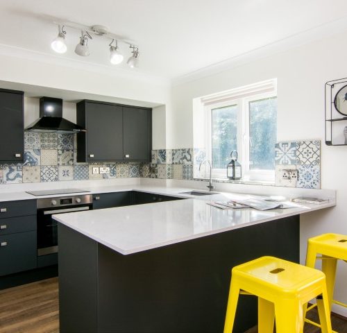 Quartz worktop kitchen design